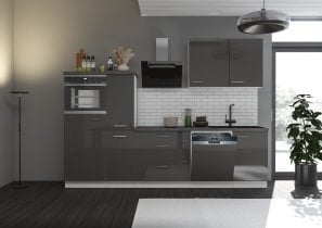 Stolarz-Lempert - Zgornja kotna omara Lara - siva sijaj - 60x60 GN-108 2F (90°)