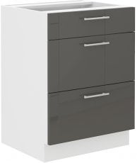 Spodnja omara Lara - siva - 60 cm D 3S BB