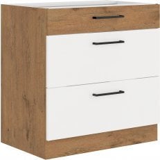 Spodnja omara Vigo - bela sijaj - 80 cm D 3S BB