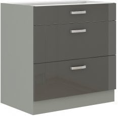 Spodnja omara Grey - 80 cm D 3S BB