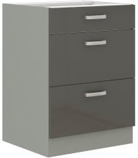 Spodnja omara Grey - 60 cm D 3S BB