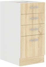 Spodnja omara s predali Sara - hrast sonoma - 40 cm D 4S BB 