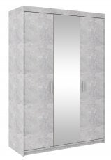 Garderobna omara Elena BJ03 z ogledalom - svetel beton