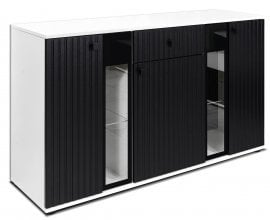 Komoda Salsa - črna/bela