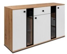 Komoda Salsa - bela/hrast artisan