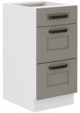 Spodnja omara Luna - claygrey/bela - 40 cm D 3S BB