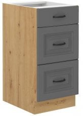 Spodnja omara Stilo - dustgrey/artisan hrast - 40 cm D 3S BB