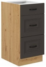 Spodnja omara Stilo - siva/artisan hrast - 40 cm D 3S BB