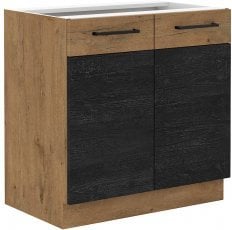 Spodnja omara Vigo - temen les - 80 cm D 2F BB