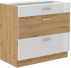 Spodnja omara Artisan - bela - 80 cm D 3S BB