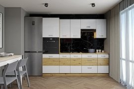 Kuhinjski sestav Artisan 240 cm - bela - sestav 3