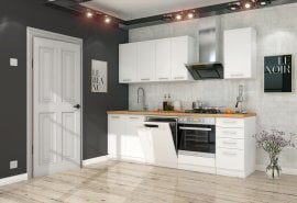 Kuhinjski sestav Eko 240 cm - bel - 2 sestav