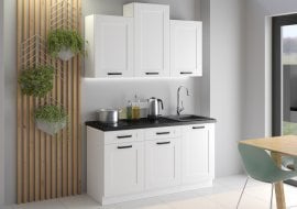 Kuhinjski sestav Luna 150 cm - bel - 1 sestav