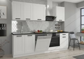 Kuhinjski sestav Luna 250 cm - bel - 2 sestav