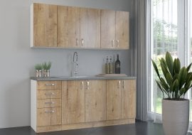 Kuhinjski sestav Sara 180 cm - lefkas hrast - 2 sestav