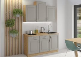 Kuhinjski sestav Stilo 150 cm - сlaygrey/artisan hrast - 1 sestav