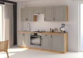 Kuhinjski sestav Stilo 250 cm - сlaygrey/artisan hrast - 3 sestav