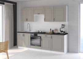Kuhinjski sestav Stilo 250 cm - сlaygrey/bel - 3 sestav