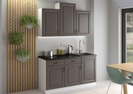 Kuhinjski sestav Stilo 150 cm - siv/bel - 1 sestav