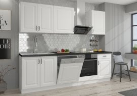 Kuhinjski sestav Stilo 250 cm - bel - 2 sestav