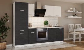 Kuhinjski sestav Toni 260 cm - matera/bel