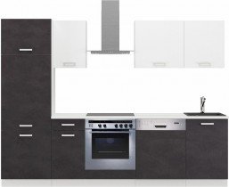 Stolarz-Lempert - Kuhinjski sestav Toni 270 cm - matera/bel