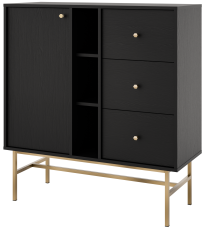 Komoda Tokyo 3 - 824 - črna