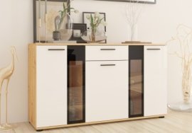 Komoda Salsa - bela/hrast artisan WHAR20