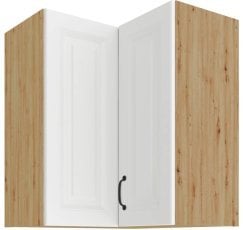 Zgornja kotna omara Stilo - bela/hrast artisan - 60x60 GN-90 2F (90°)