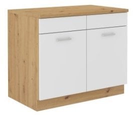 Spodnja omara Maria New - bela/hrast artisan - SPUB 100 ZAP