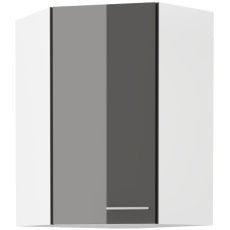 Zgornja kotna omara Lara - siva - 60x60 cm GN-90 (45°) 1F