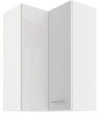 Zgornja kotna omara Lara - bela sijaj - 60x60 cm GN-90 (45°) 1F