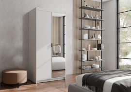 Garderobna omara Elena WH02 z ogledalom - bela