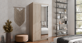 Garderobna omara Elena SO02 z ogledalom - hrast sonoma 