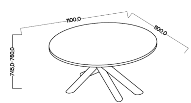 Stolarz-Lempert - Jedilna miza Oslo 110 cm - artisan hrast
