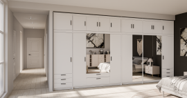 Modulna garderobna omara Elena - bela - 1 sestav