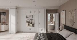 Modulna garderobna omara Elena - bela - 2 sestav