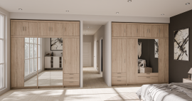 Modulna garderobna omara Elena - hrast sonoma - 4 sestav