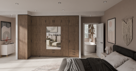 Modulna garderobna omara Elena - hrast lefkas - 3 sestav