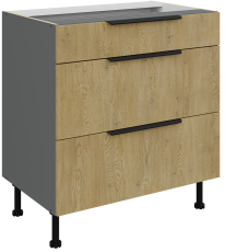 Spodnja omara Cremona - hrast/antracit - 80 D 3S BB