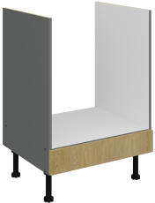 Spodnja omara za vgradno pečico Cremona - hrast/antracit - 60 D GAZ BB