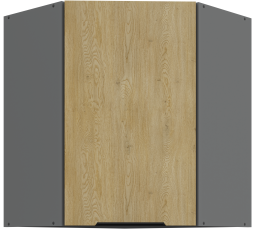 Zgornja kotna omara Cremona - hrast/antracit - 60x60 GN-72 1F (45°)