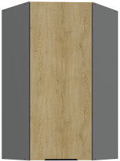 Zgornja kotna omara Cremona - hrast/antracit - 60x60 GN-108 1F (45°)