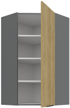 Stolarz-Lempert - Zgornja kotna omara Cremona - hrast/antracit - 60x60 GN-108 1F (45°)