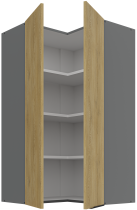 Stolarz-Lempert - Zgornja kotna omara Cremona - hrast/antracit - 60x60 GN-108 2F  (90°)