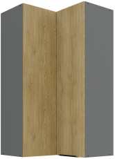 Zgornja kotna omara Cremona - hrast/antracit - 60x60 GN-108 2F  (90°)