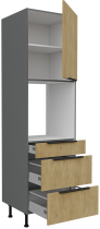 Stolarz-Lempert - Visoka omara Cremona - hrast/antracit - 60 DPS-215 3S1F