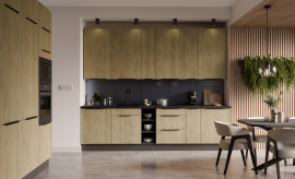 Kuhinjski sestav Cremona 300 cm - hrast/antracit - 3 sestav