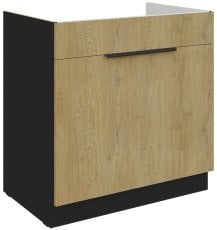 Spodnja omara Cremona - hrast/črna - 80 ZL 1S BB