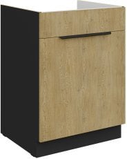 Spodnja omara Cremona - hrast/črna - 60 ZL 1S BB